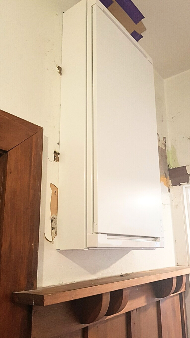 New upgraded switchboard installed on wall in home under renovation 