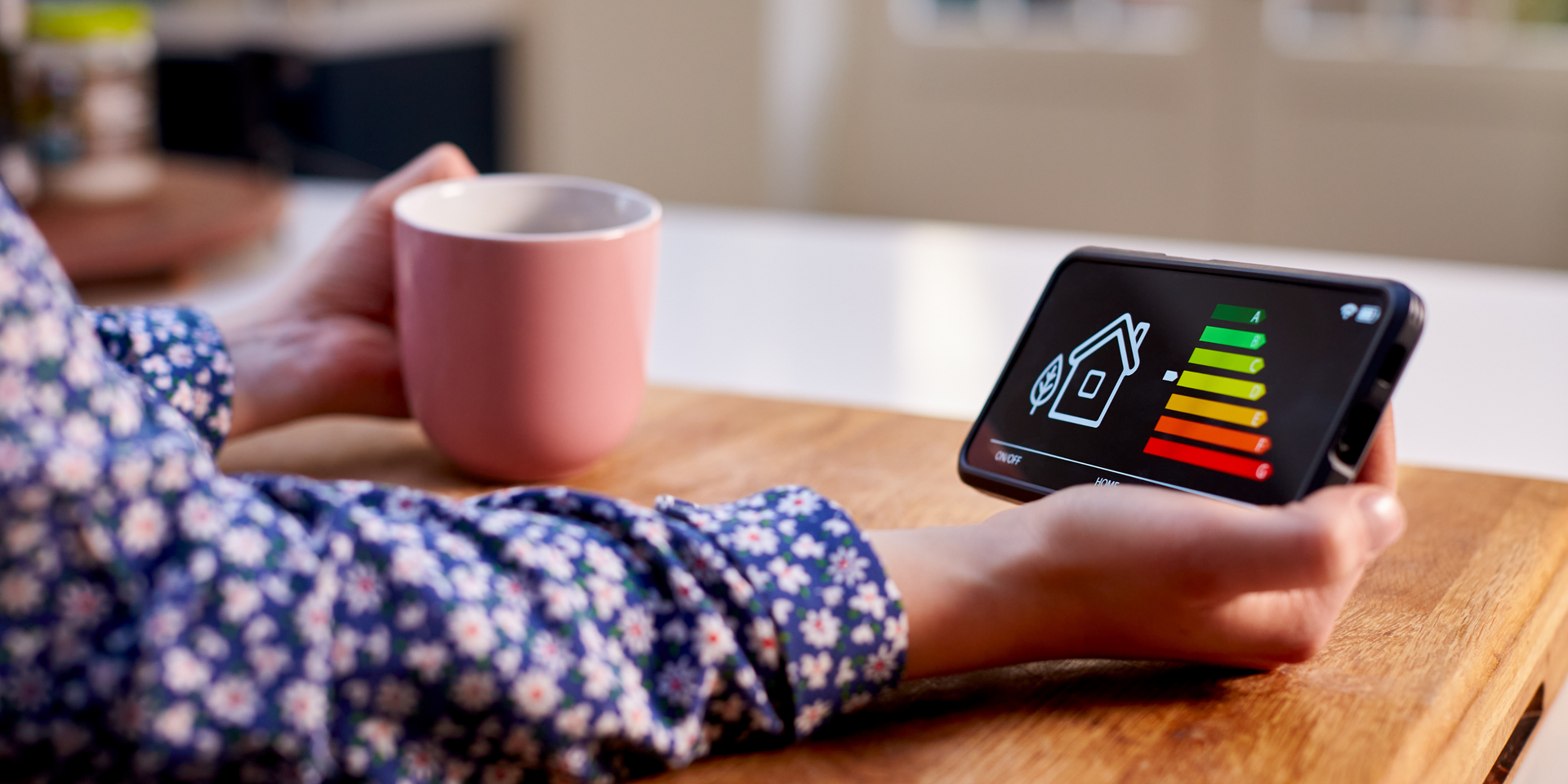 Energy efficient rating on mobile phone