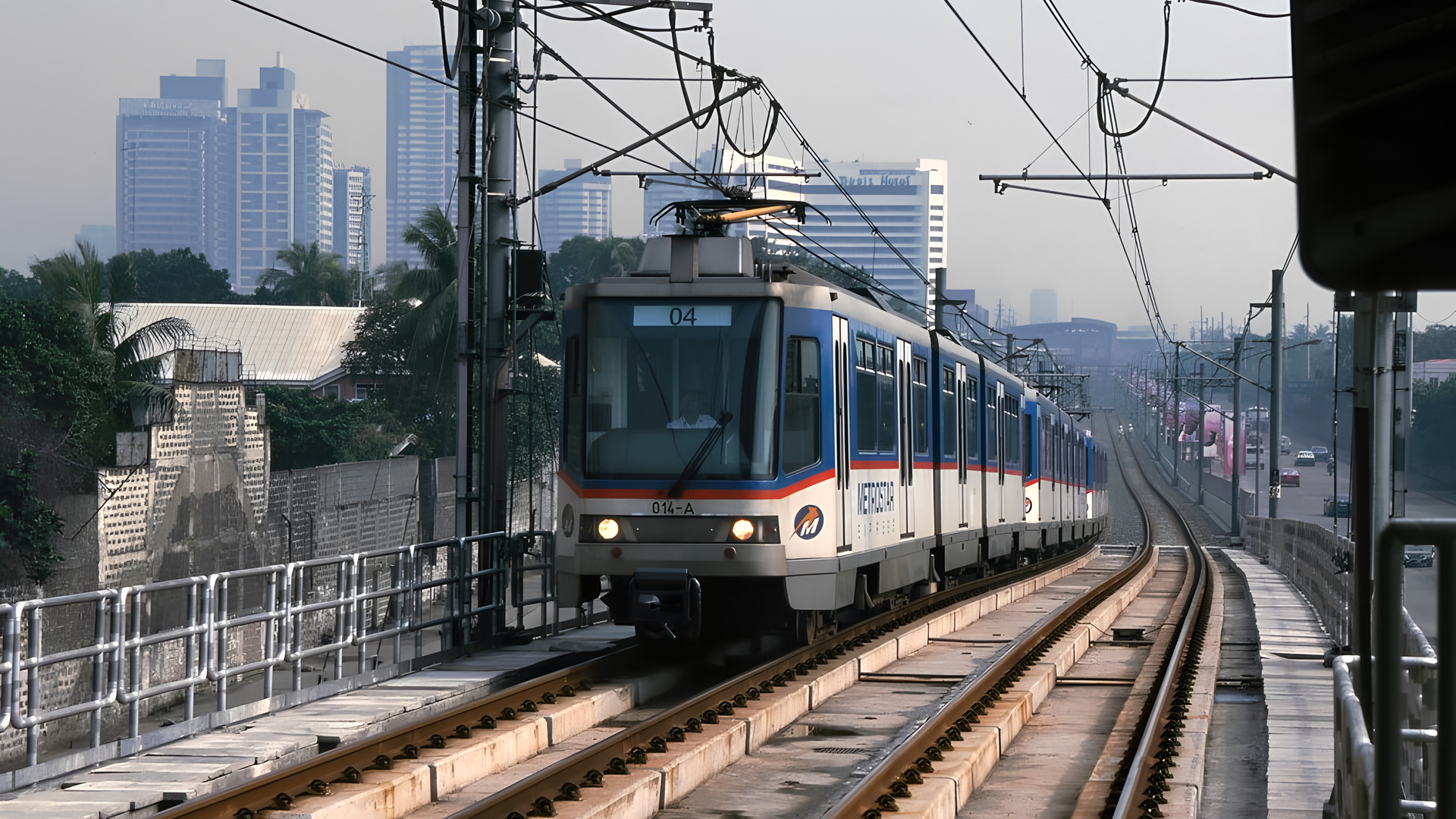 MRT Line at Makati, Philippines, near The Belamy Hotel