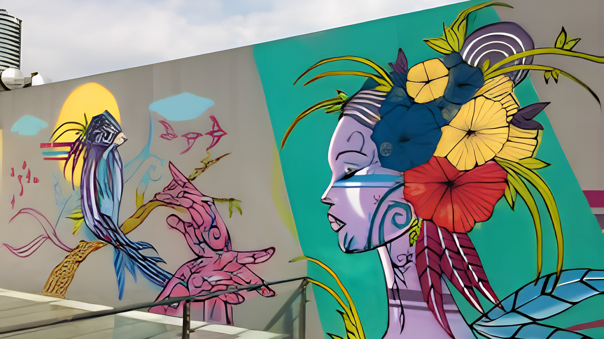 Colorful street art mural near The Belamy House in Poblacion Makati