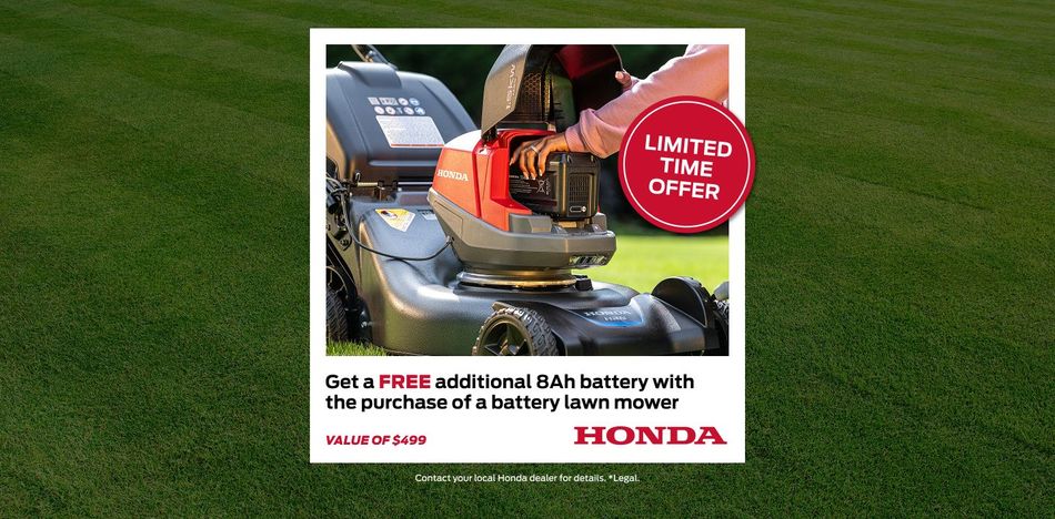 Honda ad showing a car with battery access under the hood and a “limited time offer” badge.