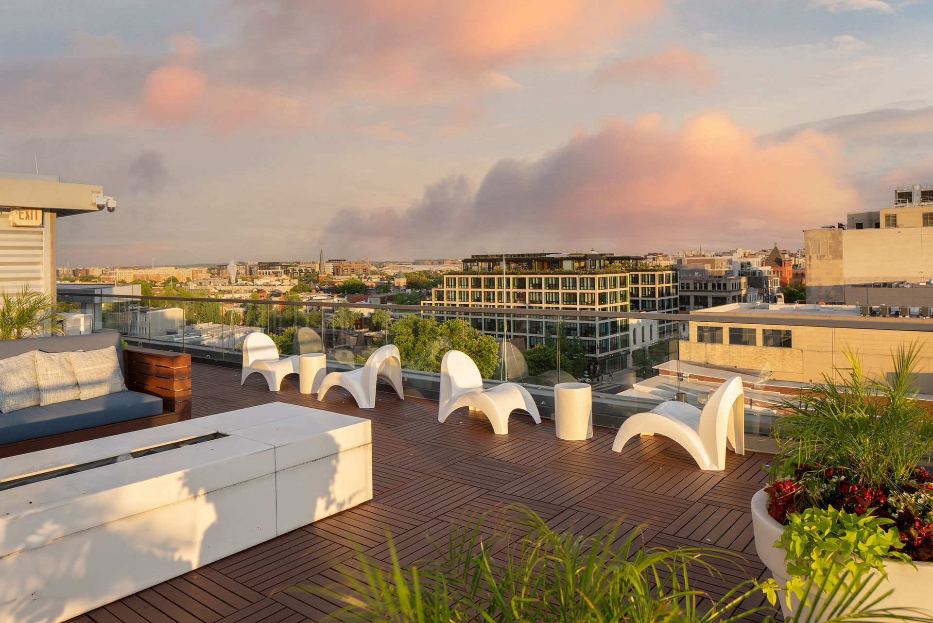 Rooftop view.