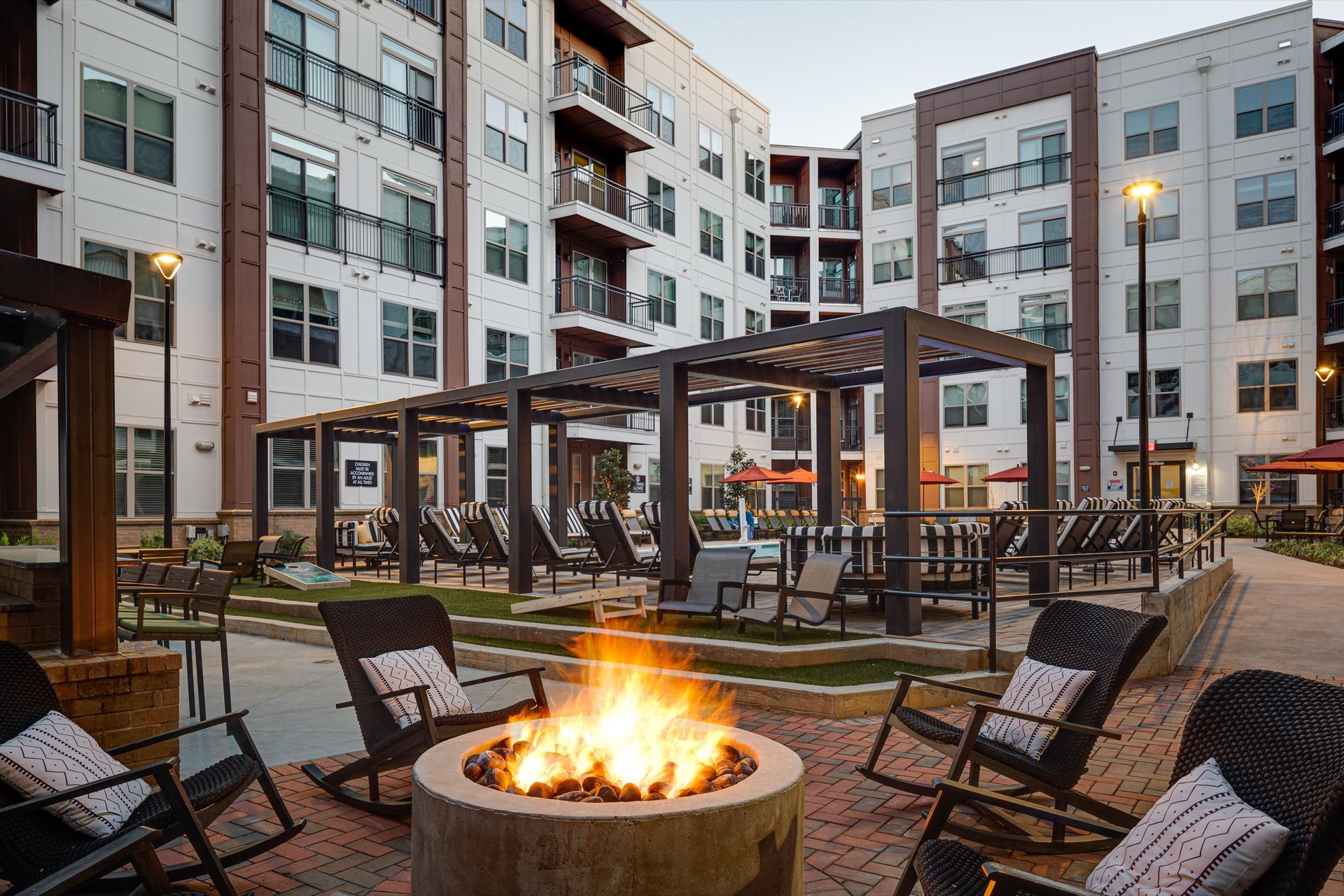 Outdoor fire pit.