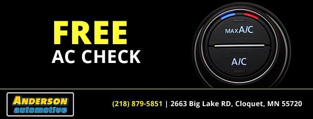 Free AC Check Coupon | Anderson Automotive