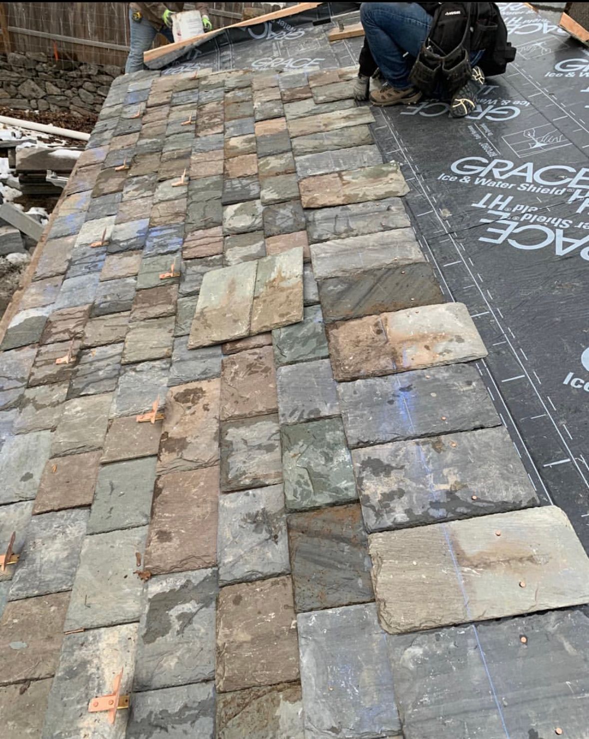 Slate roof replacement darien CT by Executive Homes