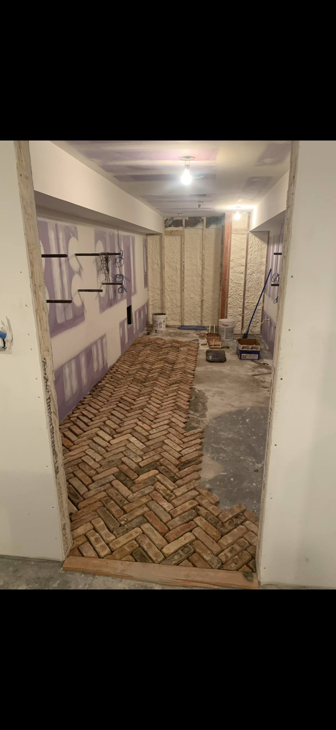Tile installation in progress Fairfield County CT by Executive Homes