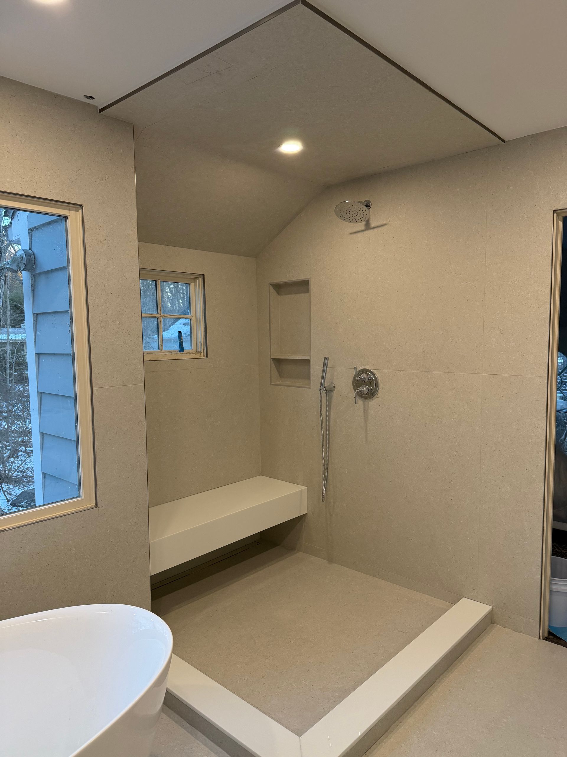Custom shower tile installation Fairfield County CT by Executive Homes