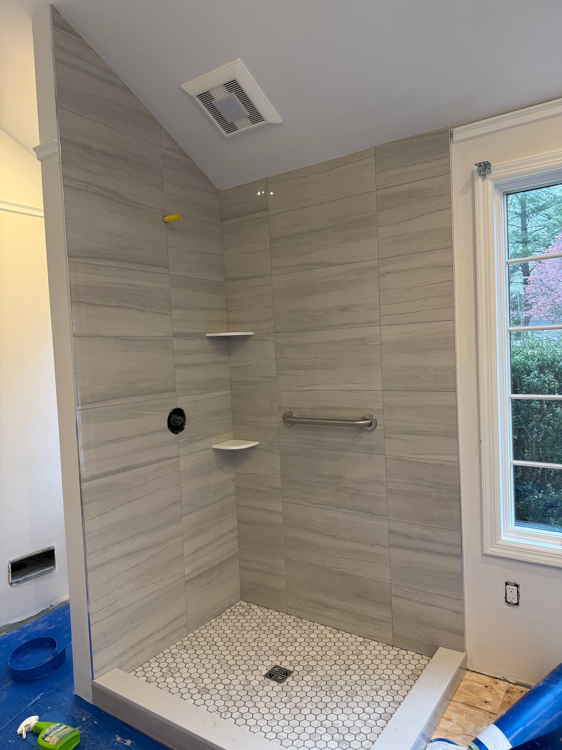 Custom shower tile installation Fairfield County CT by Executive Homes
