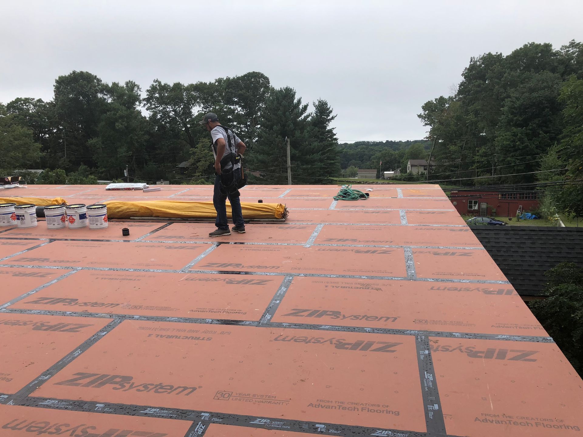 Flat EPDM roof installation Fairfield County CT by Executive Homes LLC