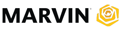 The Marvin company logo featuring the text