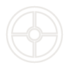 A white circle with a circle in the middle on a white background.