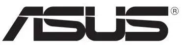 ASUS logo in black on a white background