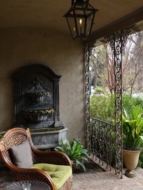 Detailed Fence with a Wooden Chair