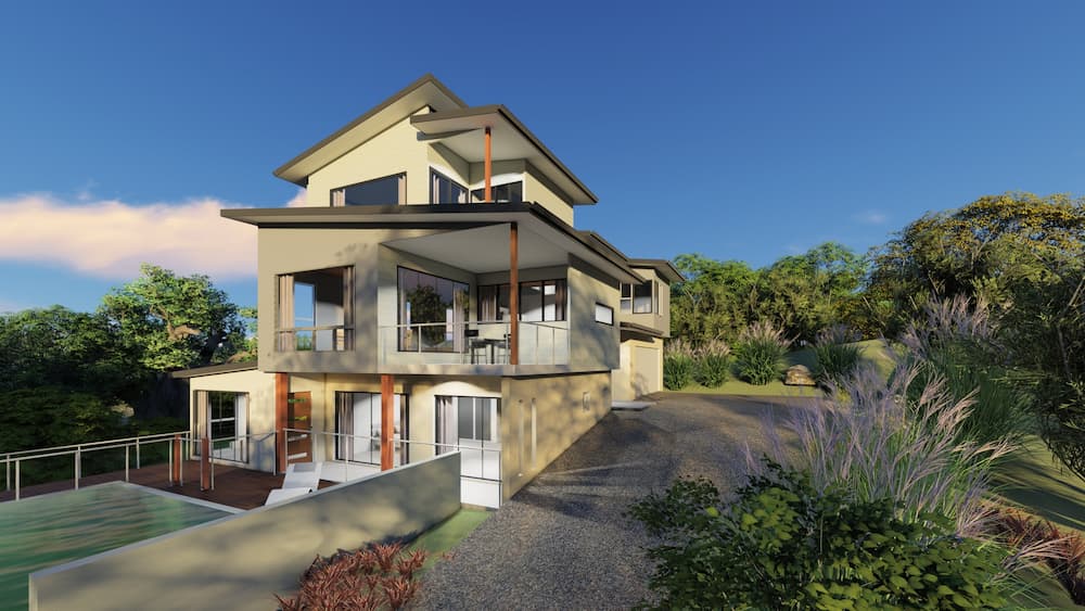 Two Storey Modern House - Engineering And Drafting Services Near Me in Australia