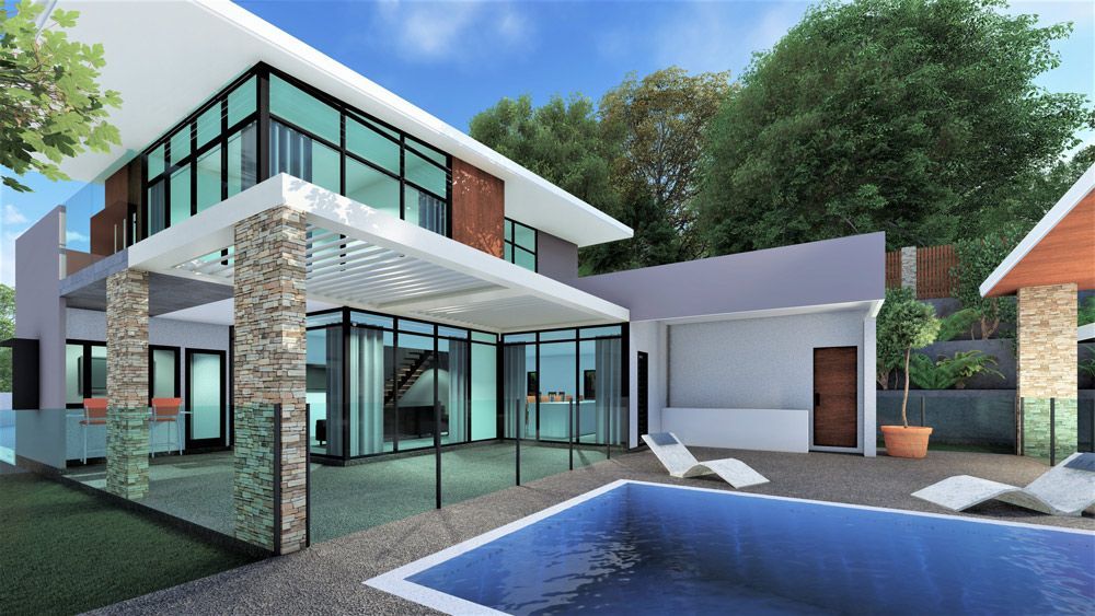 An image of a residential home created with 3D scanning technology.