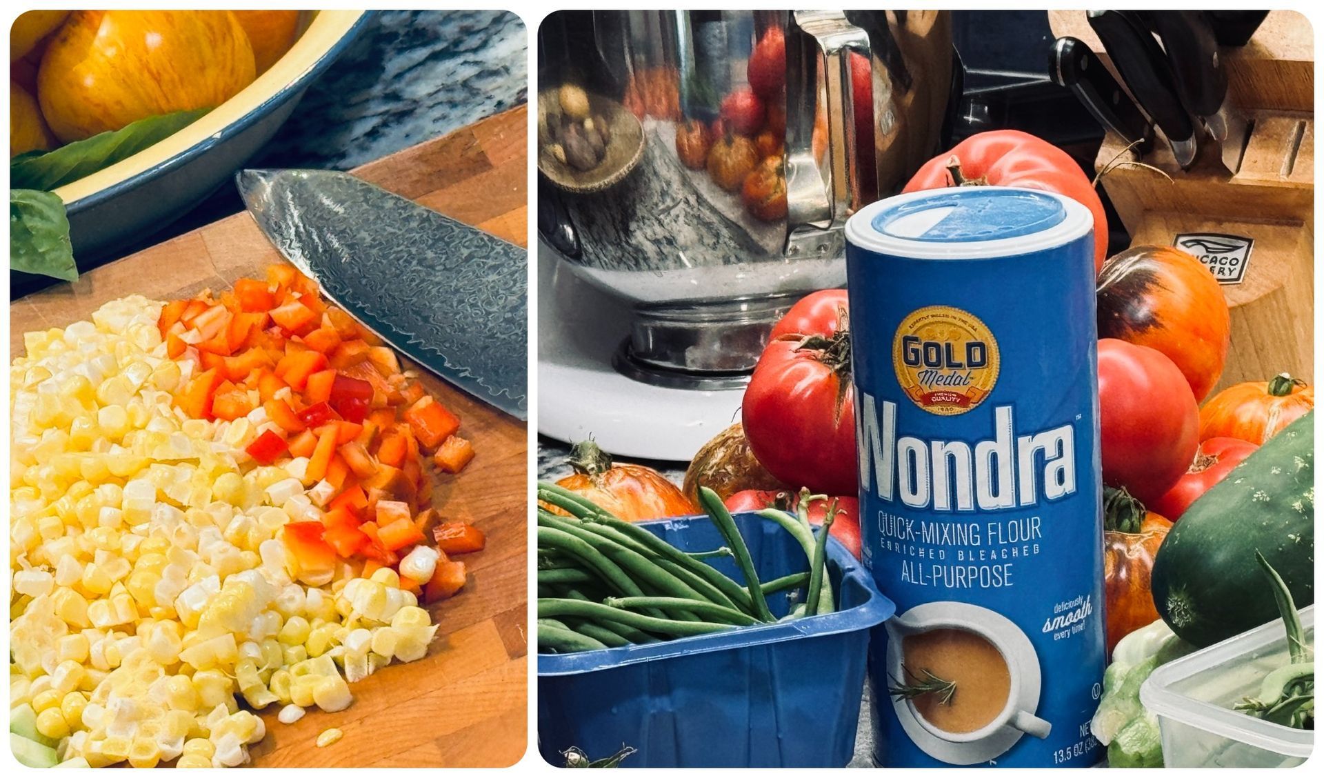 Wondra flour used to make a creamed corn