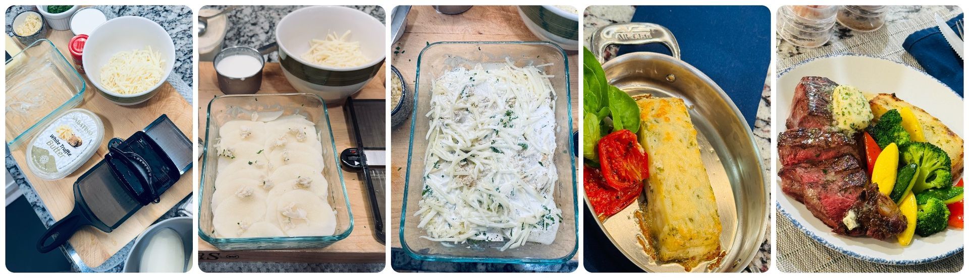 How to prepare Dauphinoise potatoes with white truffle butter.