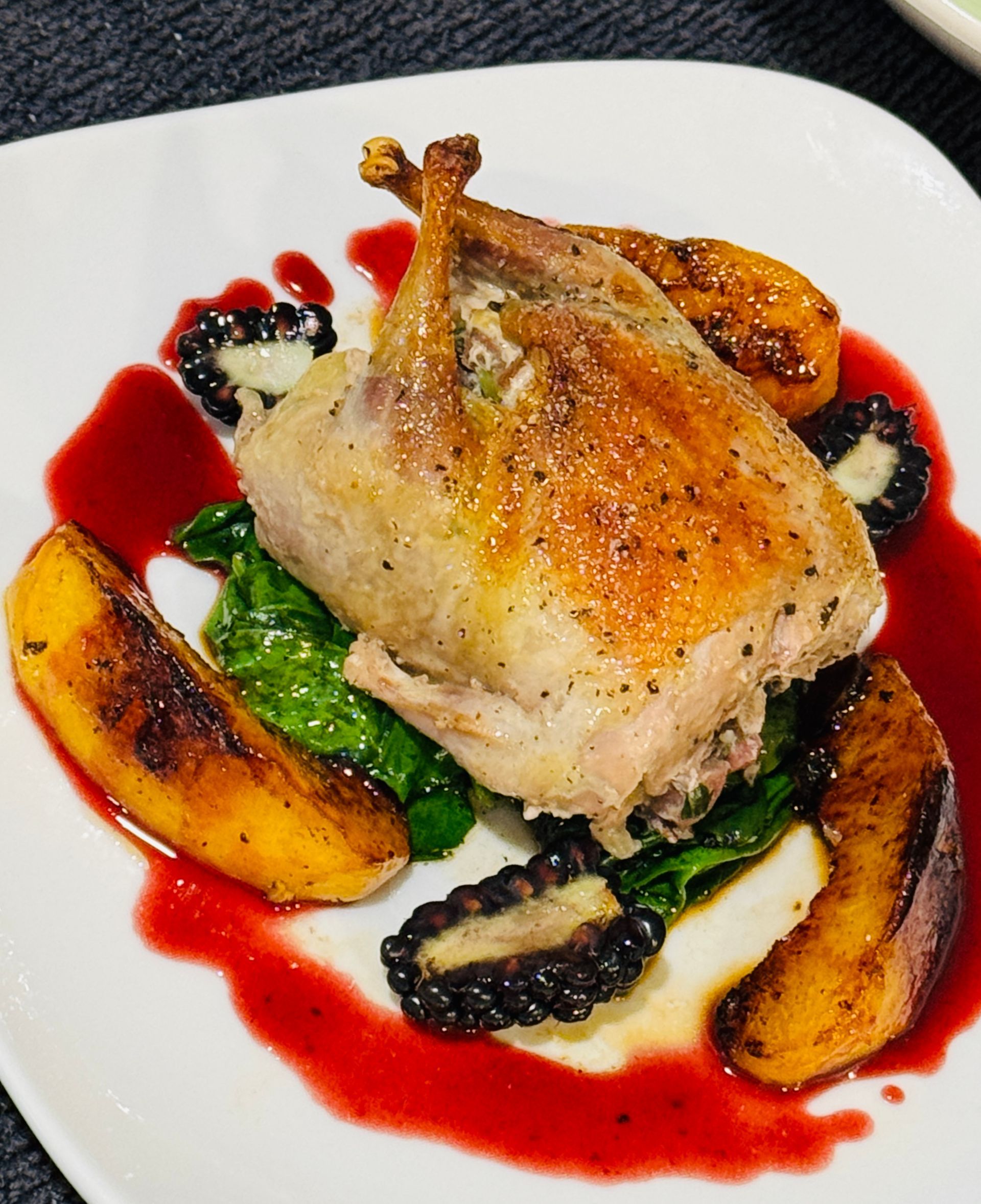 Roasted Stuffed Quail