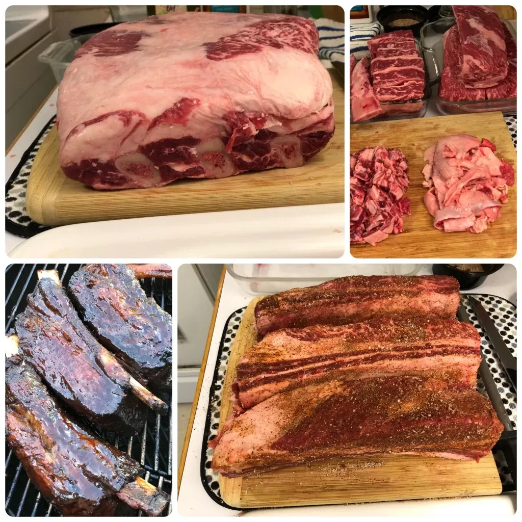 Step by step process for butchering long bone beef ribs