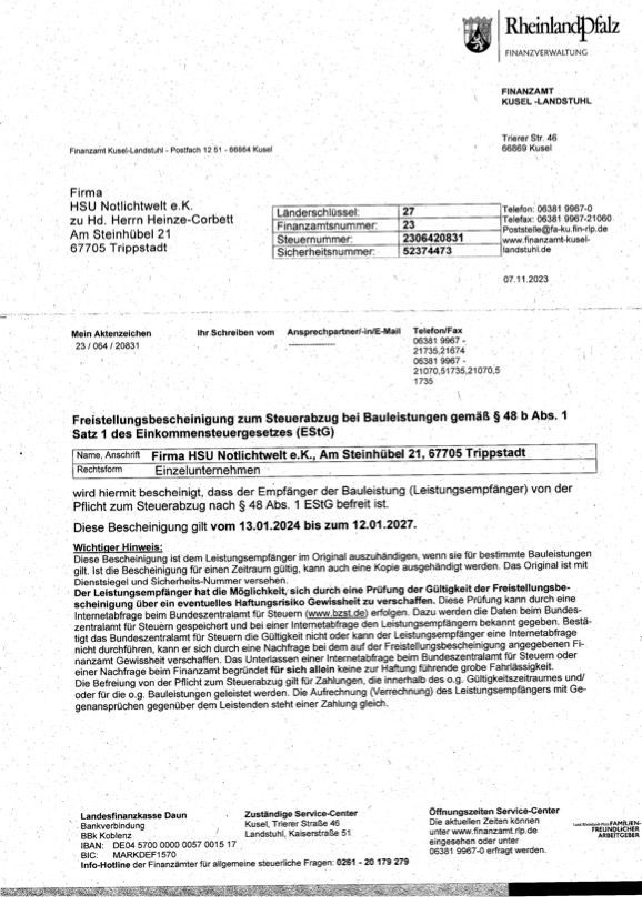 Freistellungsbescheid 24/27
