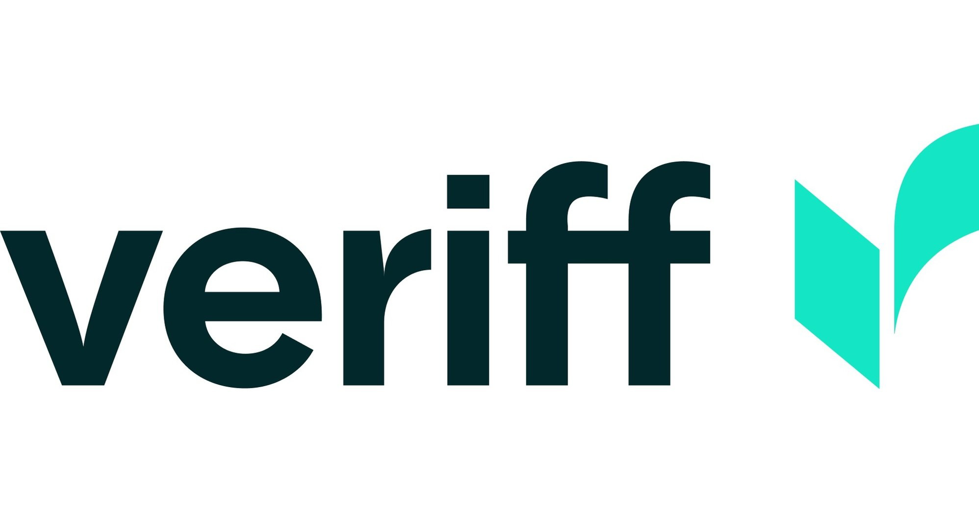 Ein Veriff-Logo mit einem grünen Pfeil auf weißem Hintergrund.