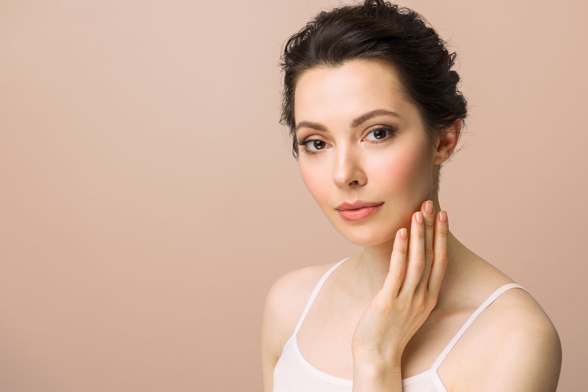 woman with glowing skin