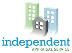 An Independent Appraisal Service logo with three buildings and a house