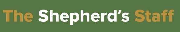 The Shepherd’s Staff title in gold text on a green background