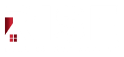 The logo for rise real estate agency is gray and red.