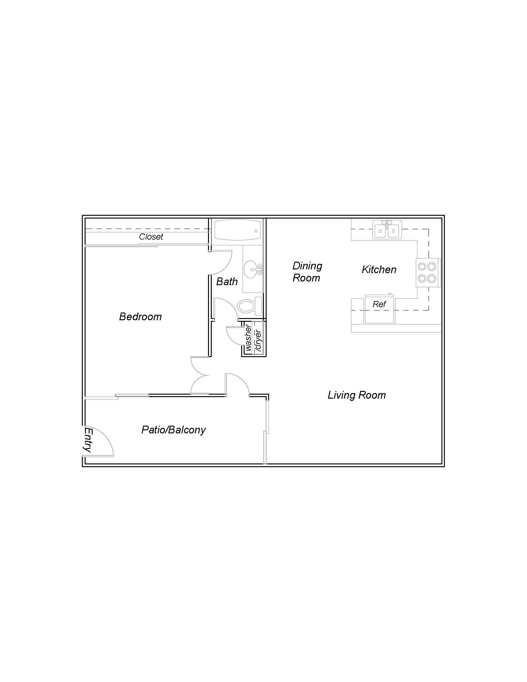 1 Bed | 1 Bath B