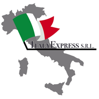 Una sagoma grigia dell'Italia con l'icona della bandiera italiana e la scritta "ITALYEXPRESS SRL" centrata al di sotto.