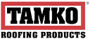 A logo for tamko roofing products is shown on a white background.