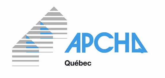 Un logo bleu et gris pour apcha québec