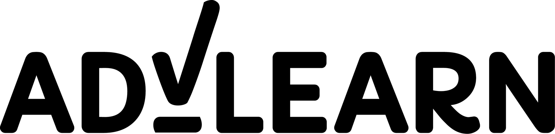 The word learn is written in black on a white background