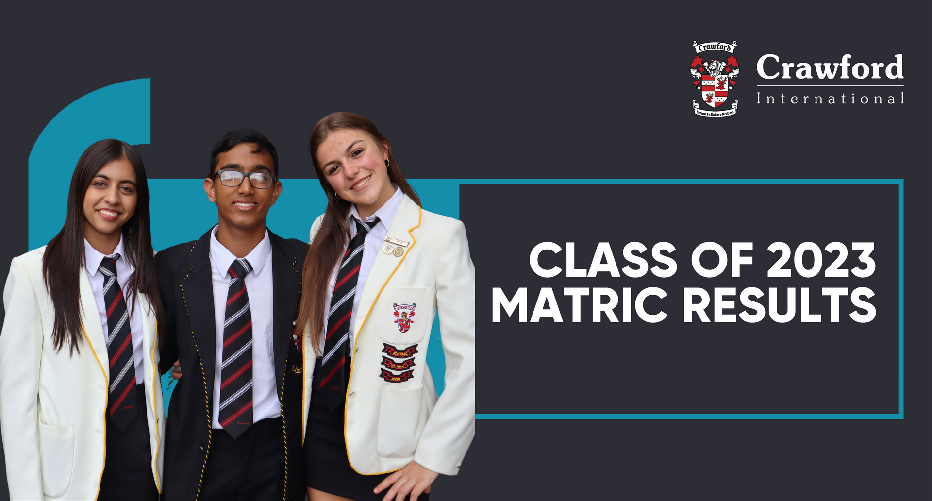A group of people in school uniforms are posing for a picture.