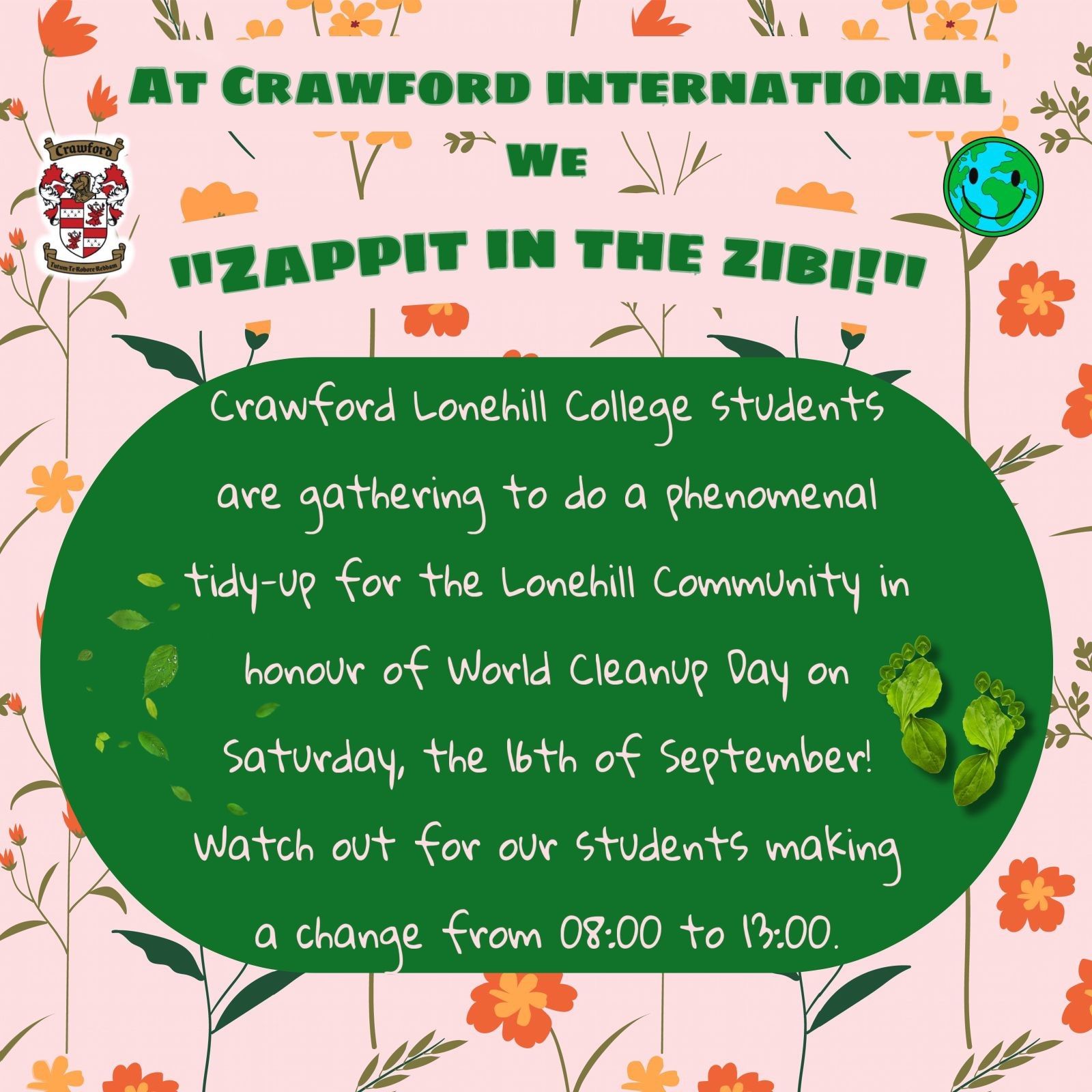 Crawford lonehill college students are gathering to do a phenomenal tidy-up for the lonehill community