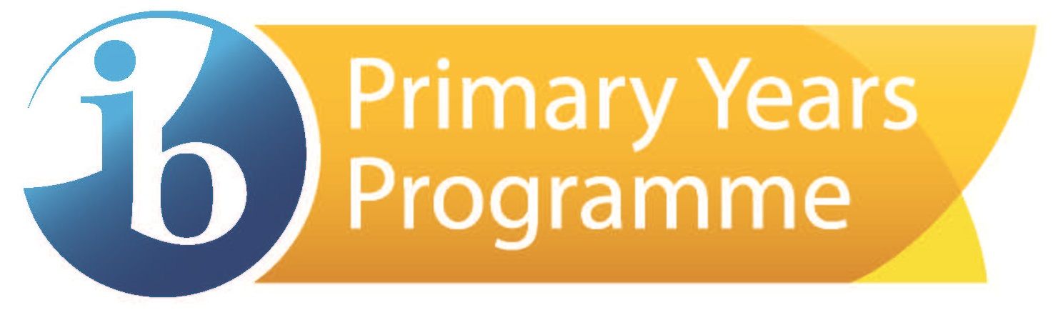 The logo for the primary years programme is yellow and blue.