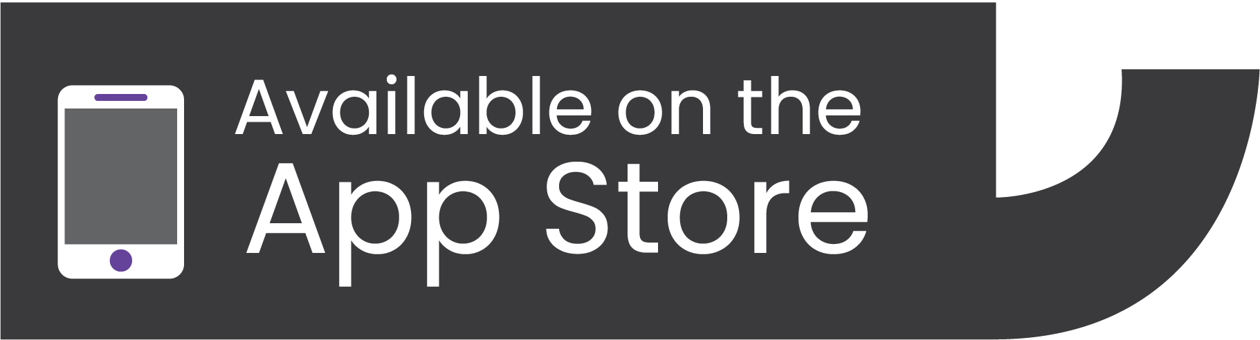 A sign that says `` available on the app store '' with a picture of a cell phone.