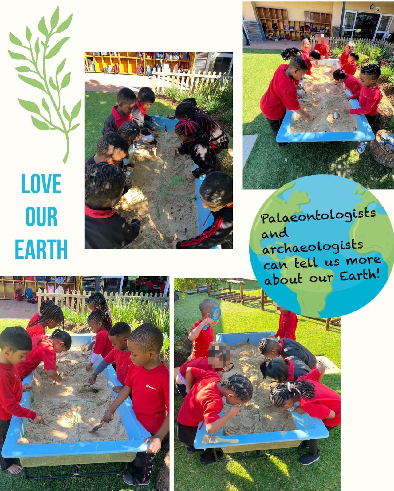 A group of children are playing in a sandbox.