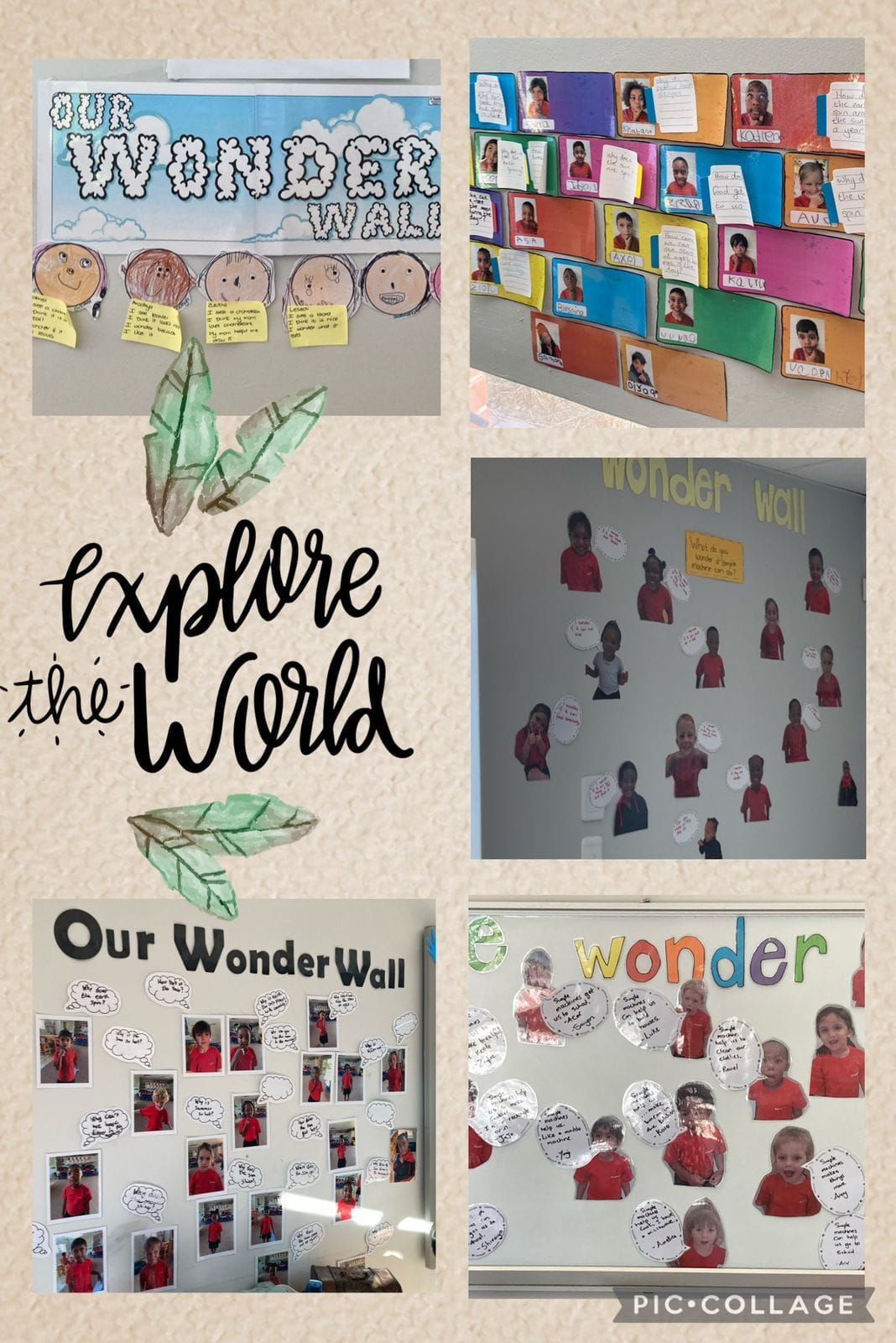 A collage of pictures with the words explore the world on them