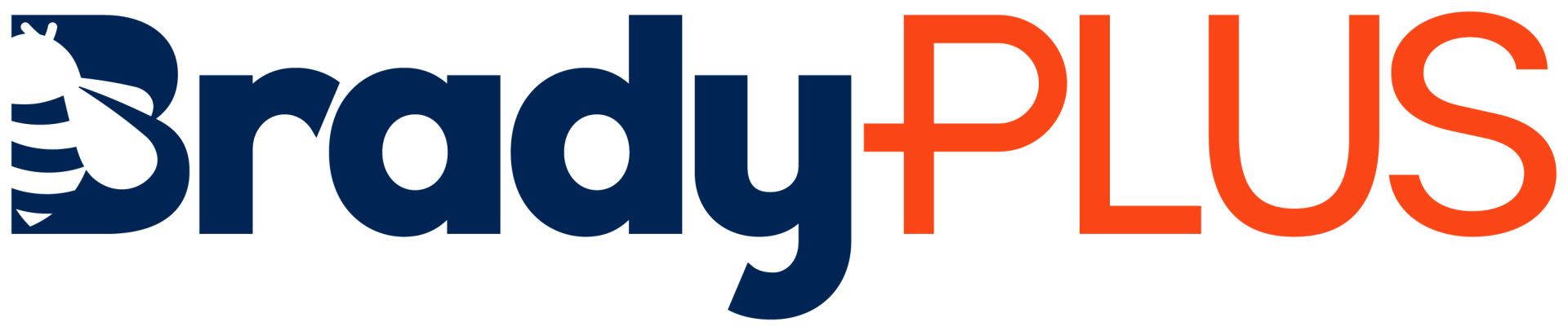 BradyPLUS logo with dark blue 