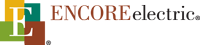 Logo of Encore Electric, a company. The logo has a colorful block design with the letter