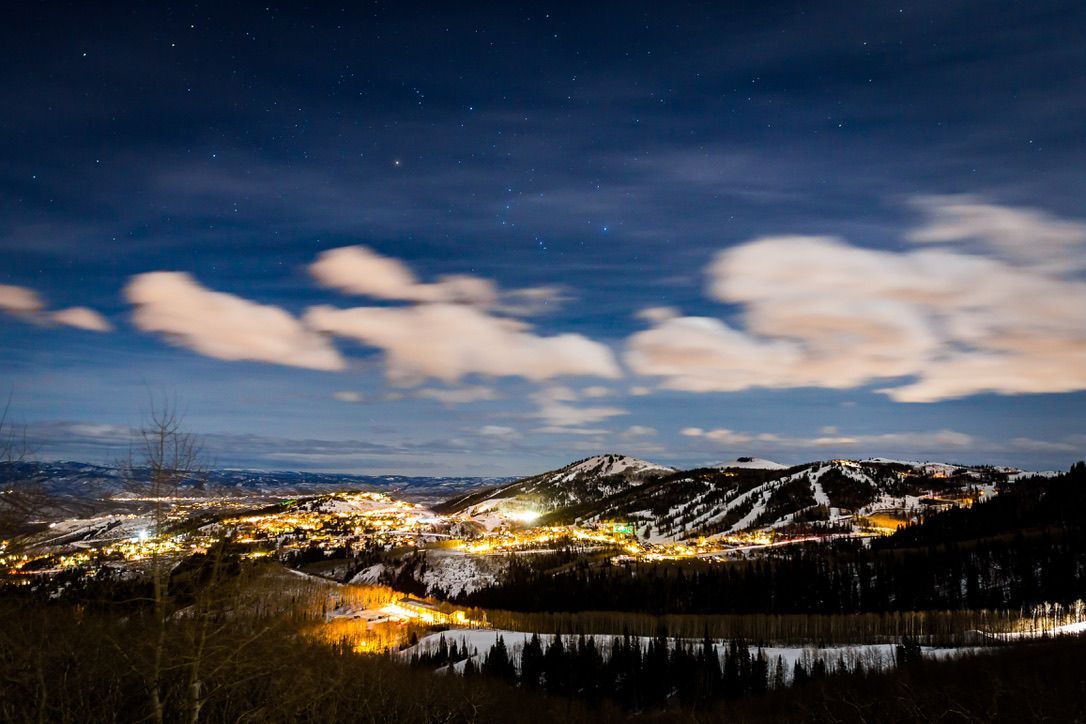 Snow Cat at night