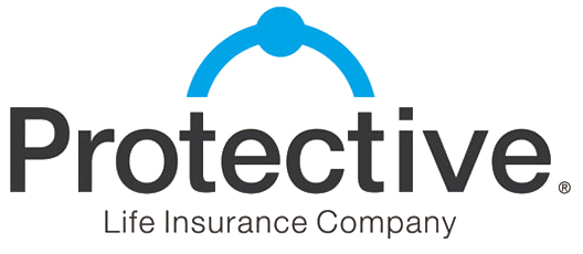 Protective Life Insurance Company logo with blue arch and dot above the name.