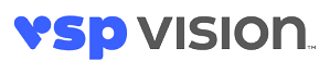 VSP Vision logo with blue "vsp" text and gray "VISION" text.