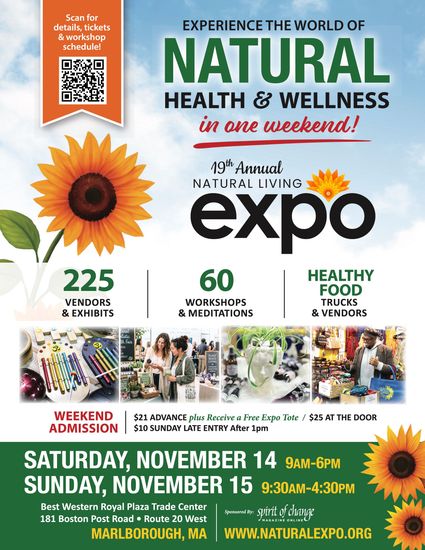 Natural Living Expo Program Guide Cover with Sunflowers