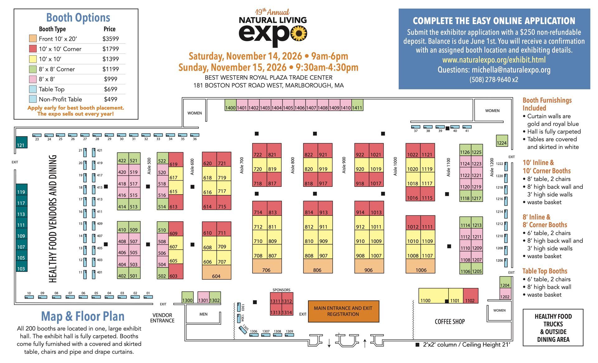 A map of a convention called expo