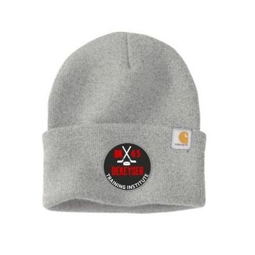 Knit hat beanie with embroidered logo