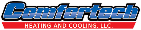 Comforttech Heating and Cooling, LLC logo in blue, black, and red