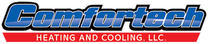 Comforttech Heating and Cooling, LLC logo in blue, black, and red
